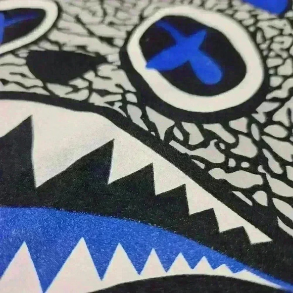 Emo angry teddy bear black and blue short-sleeved t-shirt size  Medium - Picture 4 of 8